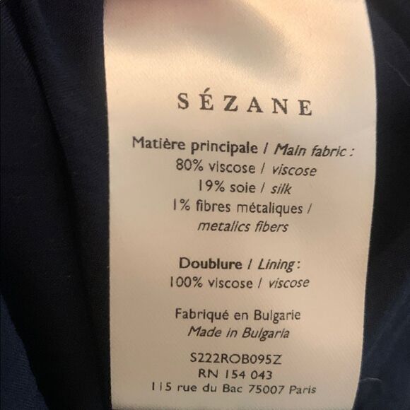 Sézane Prunelle Silk Midi Dress in Arizona Print Size 34/US 2 - Picture 13 of 14